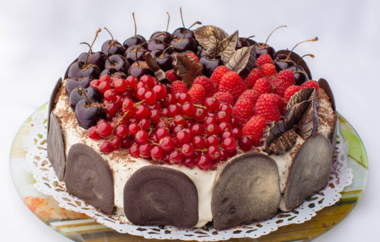 Black Forest keto cake with sour cream